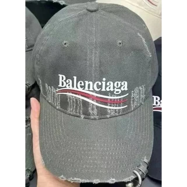 Balenciaga Distressed Logo Cap Grey Headwear — Hipobuy Spreadsheet find